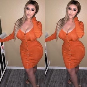 Rust orange midi dress